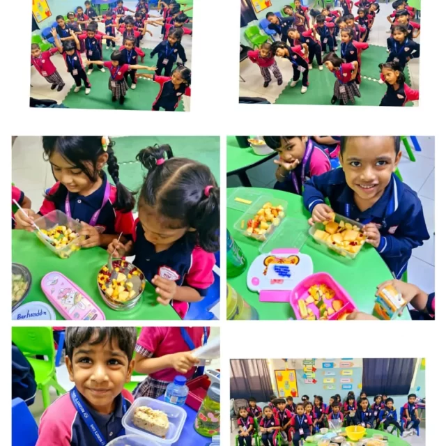 ** Thrive Tribe**
**Health and Wellbeing Club** 
**Promoting Healthy Living through Fun Activities** 
At GIHS Kindergarten, the Health and Wellbeing Club focused on fostering positive habits and fitness through engaging activities. 
 **Salad Making** 
Students participated in a hands-on salad-making activity, learning the importance of eating a variety of fruits and vegetables. 
 **Zumba for Kids** 
A lively Zumba session got kids moving, showing that exercise can be fun and beneficial for their health. 
 **Wellness Tips** 
Led by the school doctor and parent volunteer, students learned simple wellness tips about staying hydrated, getting enough sleep, and practicing kindness, empowering them to prioritize self-care. 

#Healthandwellbeingclub#
#GIHSKindergarten# #GIHS